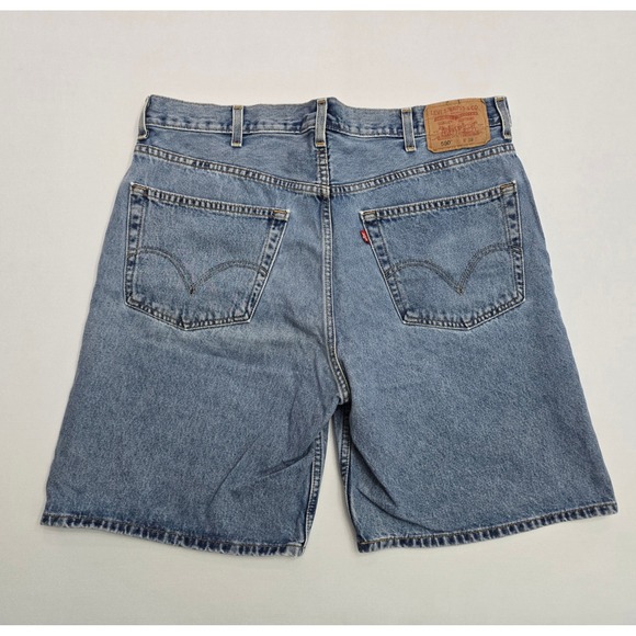 Levis 550 Relaxed Fit Denim Shorts Mens 38 Medium Wash Blue Cotton Vintage - Picture 2 of 16